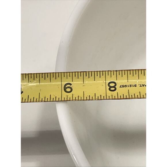 VTG GE General Electric 9" Ribbed White Milk Glass Mixing Bowl/Farmhouse - Picture 6 of 7